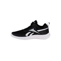 Reebok Zapatilla Deportiva Rush Runner 5 Elastic Lace & Top Strap Negro Blanco Niño
