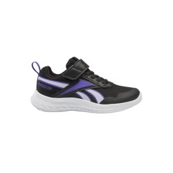 Reebok Zapatilla Deportiva Rush Runner 5 Elastic Lace & Top Strap Negro Morado Niño