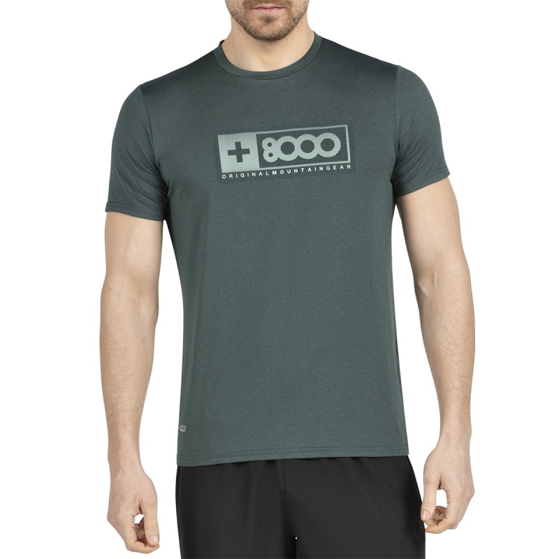 +8000 Camiseta Tart Verde Oscuro Hombre