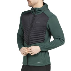 +8000 Chaqueta Híbrida Fibras Teon Negro Verde Oscuro Hombre