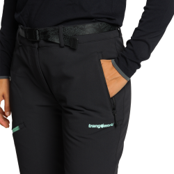 Trangoworld Pantalón Largo Causiat Negro Mujer
