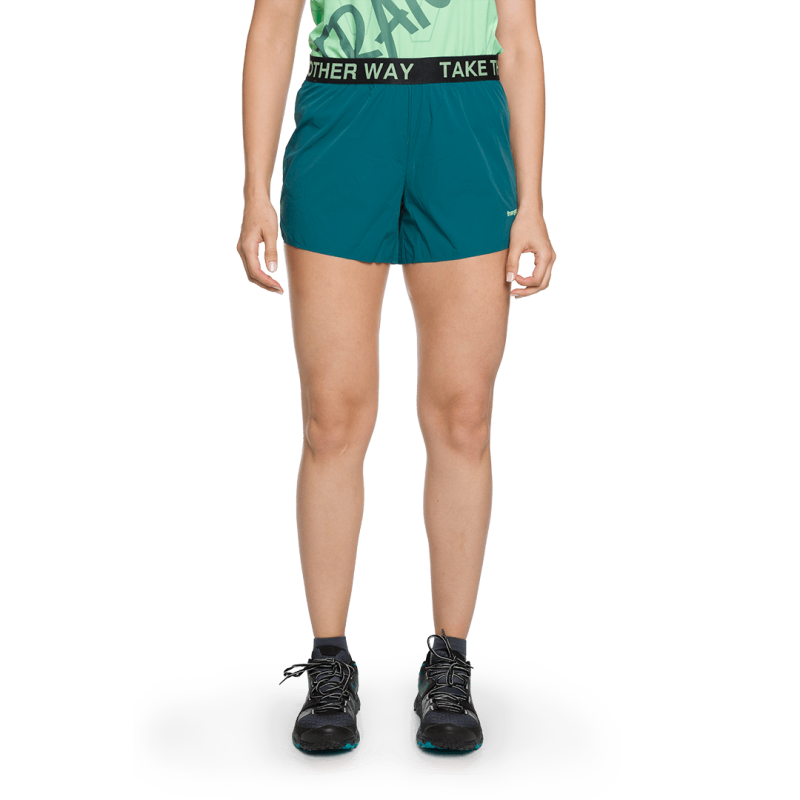 Trangoworld Pantalón Corto Larues Verde Oscuro Mujer