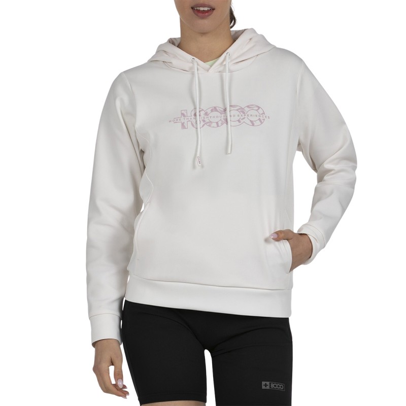 +8000 Sudadera Deportiva Larys Blanco Hueso Mujer
