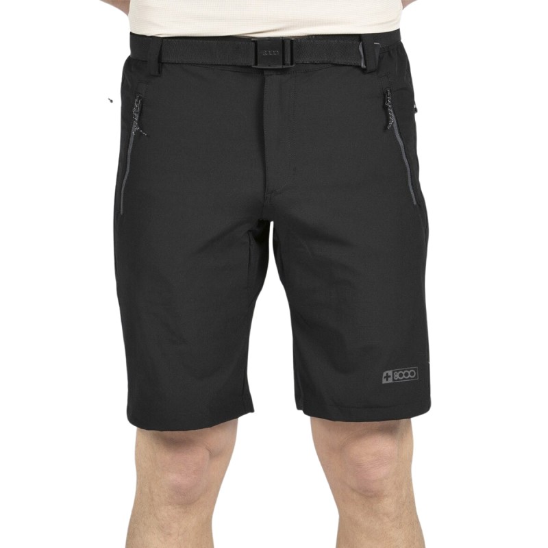 +8000 Pantalón Trekking Corto Renli Negro Hombre