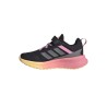 Adidas Zapatilla Deportivas De Velcro Fortarun 4.0 Negro Naranja Rosa Core Black Iron Metallic Niño