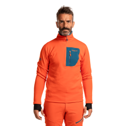 Trangoworld Pullover Trx2 Stretch Pro Naranja Intenso Azul Hombre