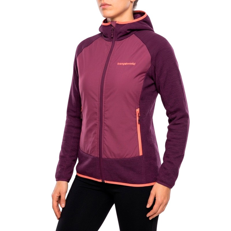 Trangoworld Chaqueta Híbrida Gensac Morado Mujer