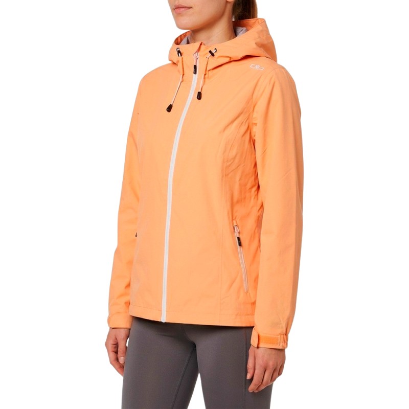 Campagnolo Chaqueta Impermeable Waterproof Jacket In Ripstop Naranja Salmón Mujer