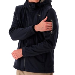 Campagnolo Softshell Ligero Detachable Hood Negro Hombre