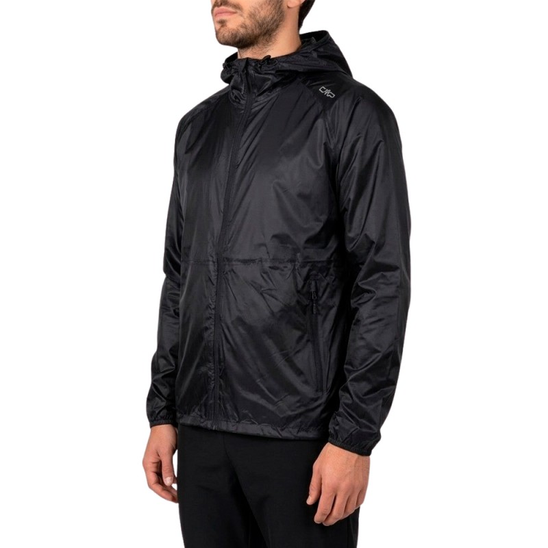 Campagnolo Chaqueta Impermeable Rain Fix Hood Negro Antracita Hombre