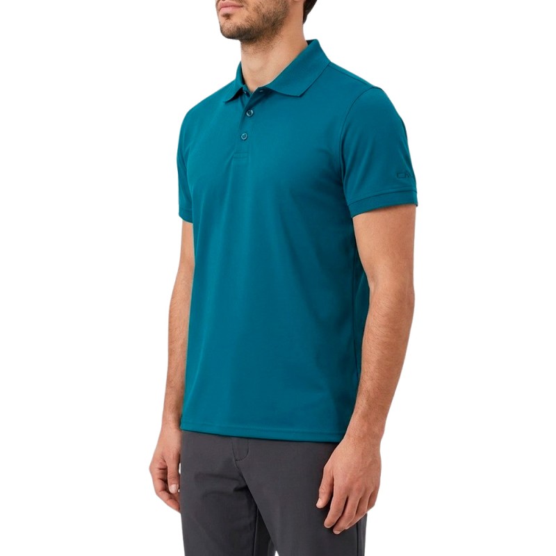 Campagnolo Polo One Colour Technical Azul Verdoso Petroleum Hombre