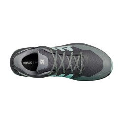 Salomon Zapatilla Trekking Outscape GTX W Gris Verde Asphalt Cleary Aqua Mujer