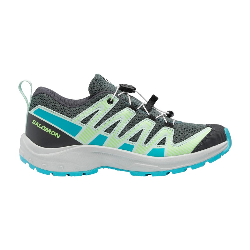 Salomon Zapatilla XA PRO v8 J Gris Azul North Atlantic Metal Blue Niño