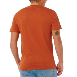 Rip Curl Camiseta Streamline Palmy Tee Naranja Arcilla Oscuro Backed Clay Hombre