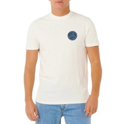 Rip Curl Camiseta Streamline Palmy Tee Blanco Roto Bone Hombre