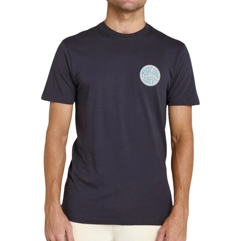 Rip Curl Camiseta Streamline Palmy Tee Azul Oscuro Dark Navy Hombre