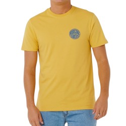Rip Curl Camiseta Streamline Pass Amarillo Ochre Hombre