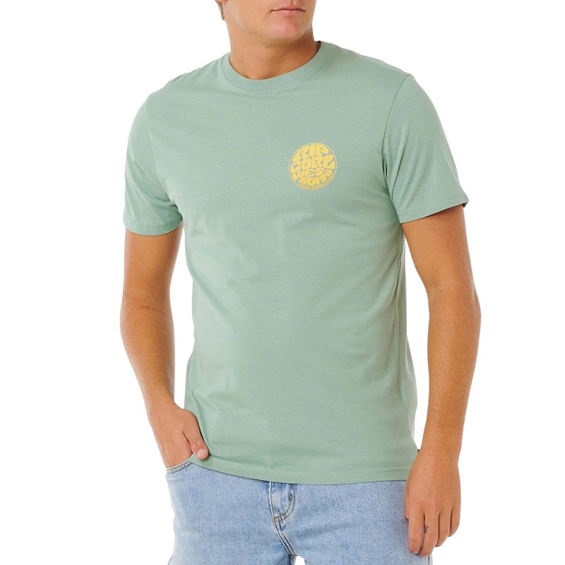 Rip Curl Camiseta Wettie Passage Icon Tee Verde Aloe Hombre