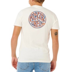Rip Curl Camiseta Streamline Blanco Roto Bone Hombre