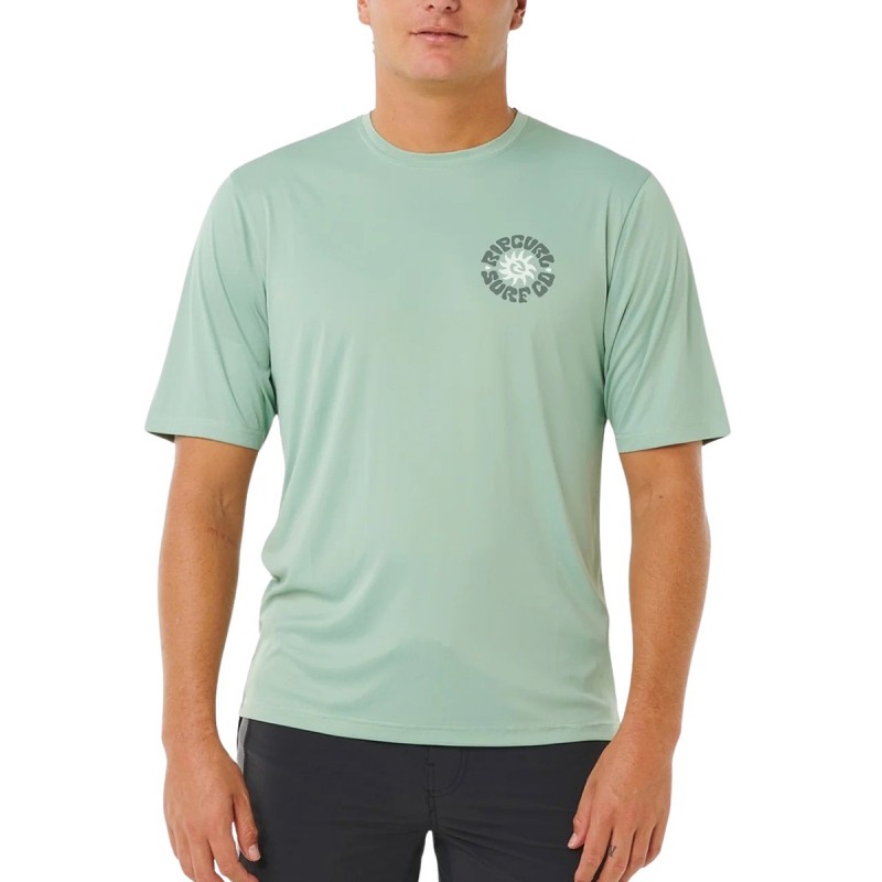 Rip Curl Camiseta Pacific Rinse Circle Verde Aloe Hombre