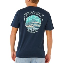 Rip Curl Camiseta Hazey Days Azul Oscuro Dark Navy Hombre
