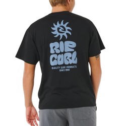 Rip Curl Camiseta Pacific Rinse Glass Off Tee Negro Black Hombre