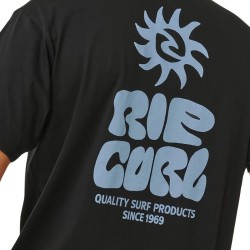 Rip Curl Camiseta Pacific Rinse Glass Off Tee Negro Black Hombre