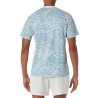 Asics Camiseta Padel Court All Over Print Blanco Roto Azul Cream Saba Blue Hombre