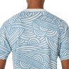 Asics Camiseta Padel Court All Over Print Blanco Roto Azul Cream Saba Blue Hombre