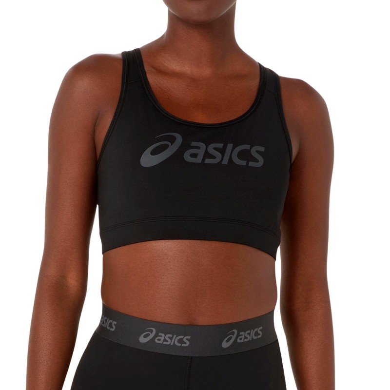 Asics Top Deportivo Essential Logo Padless Negro Performance Black Mujer