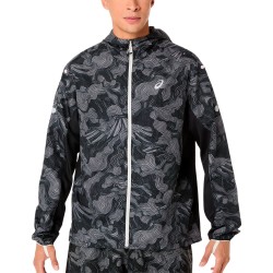 Asics Chaqueta Running Fujitrail Packable Negro Gris Performance Black Hombre
