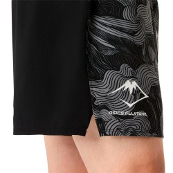 Asics Pantalón Corto Fujitrail All Over Print 5In Gris Negro Performance Black Carbon Hombre