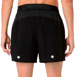 Asics Pantalón Corto Fujitrail All Over Print 5In Gris Negro Performance Black Carbon Hombre