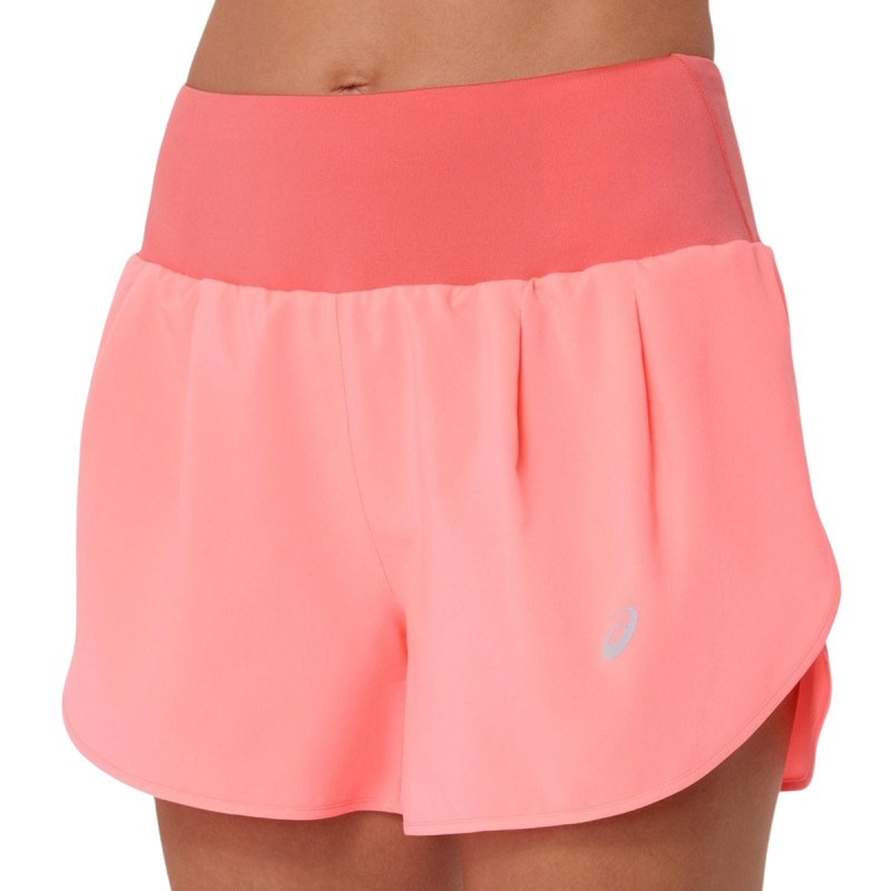 Asics Pantalón Corto Running Road 3.5In Rosa Sun Coral Mujer