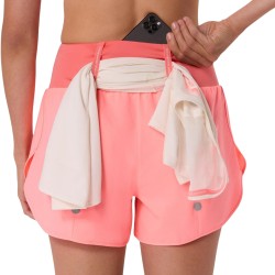 Asics Pantalón Corto Running Road 3.5In Rosa Sun Coral Mujer