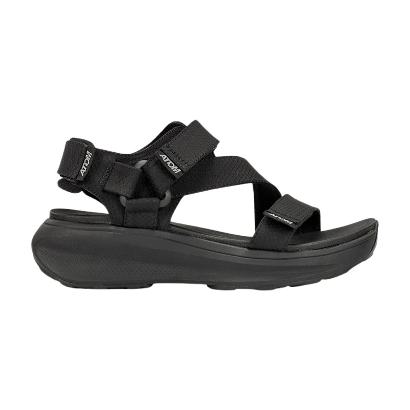 Atom Sandalia Fusion V3 Negro All Black Mujer