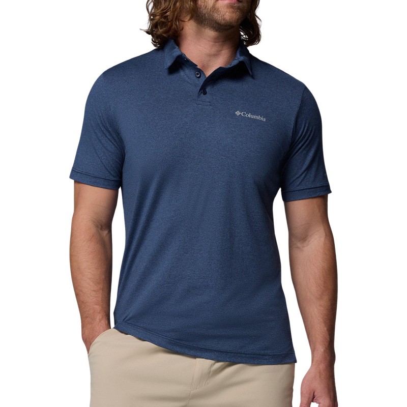 Columbia Polo Parsons Point Azul Jaspeado Collegiate Navy Hombre
