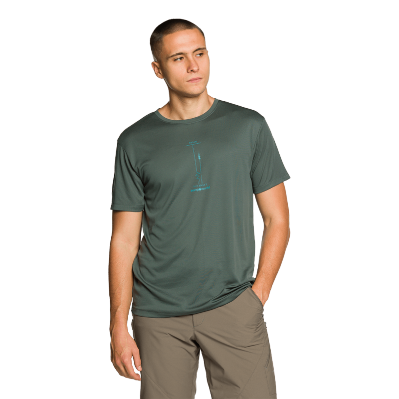 Trangoworld Camiseta Adigo Azul Verdoso Hombre