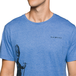 Trangoworld Camiseta Nubes Azul Hombre