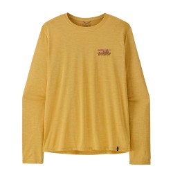 Patagonia Camiseta Men's Long-Sleeved Capilene® Cool Daily Shirt '73 Skyline Amarillo Limestone Yellow Hombre