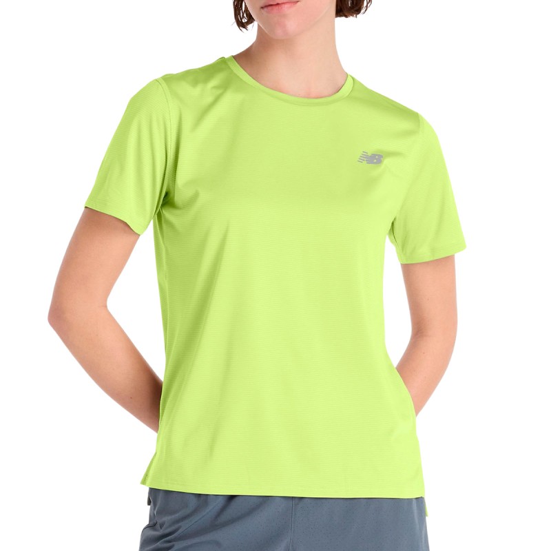 New Balance Camiseta Sport Essential Amarillo Fluor Afterglow Mujer