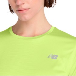 New Balance Camiseta Sport Essential Amarillo Fluor Afterglow Mujer