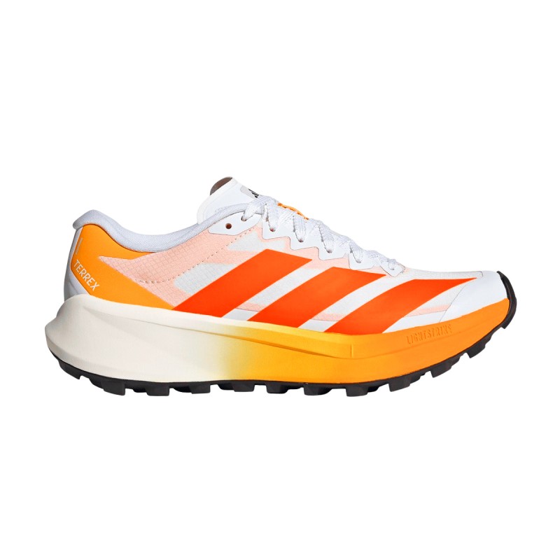 ADIDAS Zapatilla Trail Running Terrex Agravic 4 Blanca Naranja Mujer