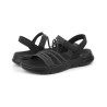 Skechers Sandalia Go Walk Flex Sandal Emma Negro Gris Black Gray Mujer