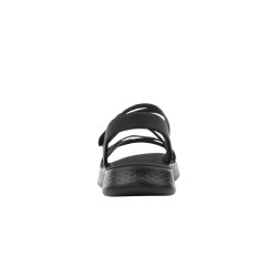 Skechers Sandalia Go Walk Flex Sandal Emma Negro Gris Black Gray Mujer