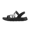 Skechers Sandalia Go Walk Flex Sandal Emma Negro Gris Black Gray Mujer