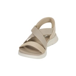 Skechers Sandalia GO WALK Flex Sandal Glimmer Up Gris Taupe Mujer