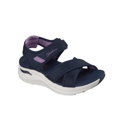 Skechers Sandalia Arch fit 2.0 Sandal Feelin' Azul Oscuro Morado Navy Mujer