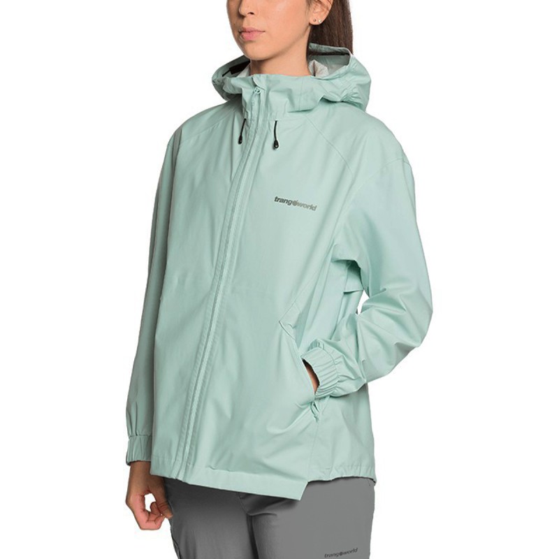 Trangoworld Chaqueta Impermeable Naivasha Verde Surf Spray Mujer