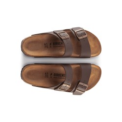 Birkenstock Sandalia Arizona BS Birko-Flor Marrón Oscuro Dark Brown Unisex